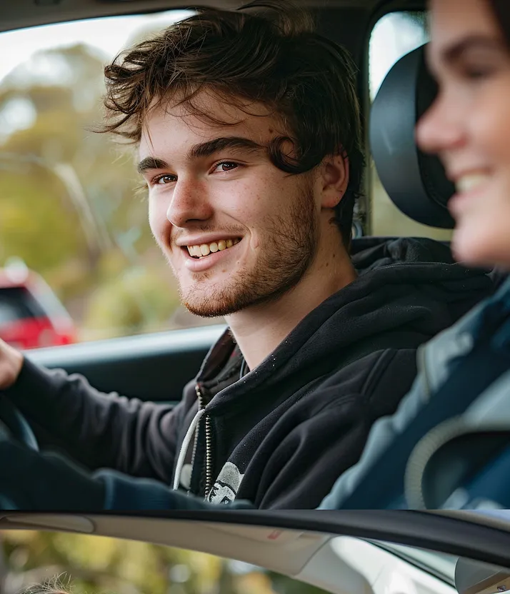 Young Confident Learner Driver