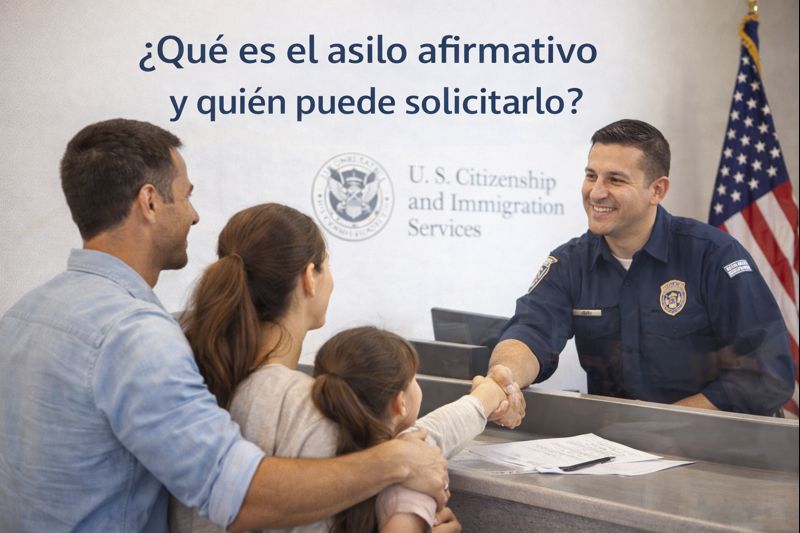 Familia buscando protección a través del proceso de asilo afirmativo en Estados Unidos