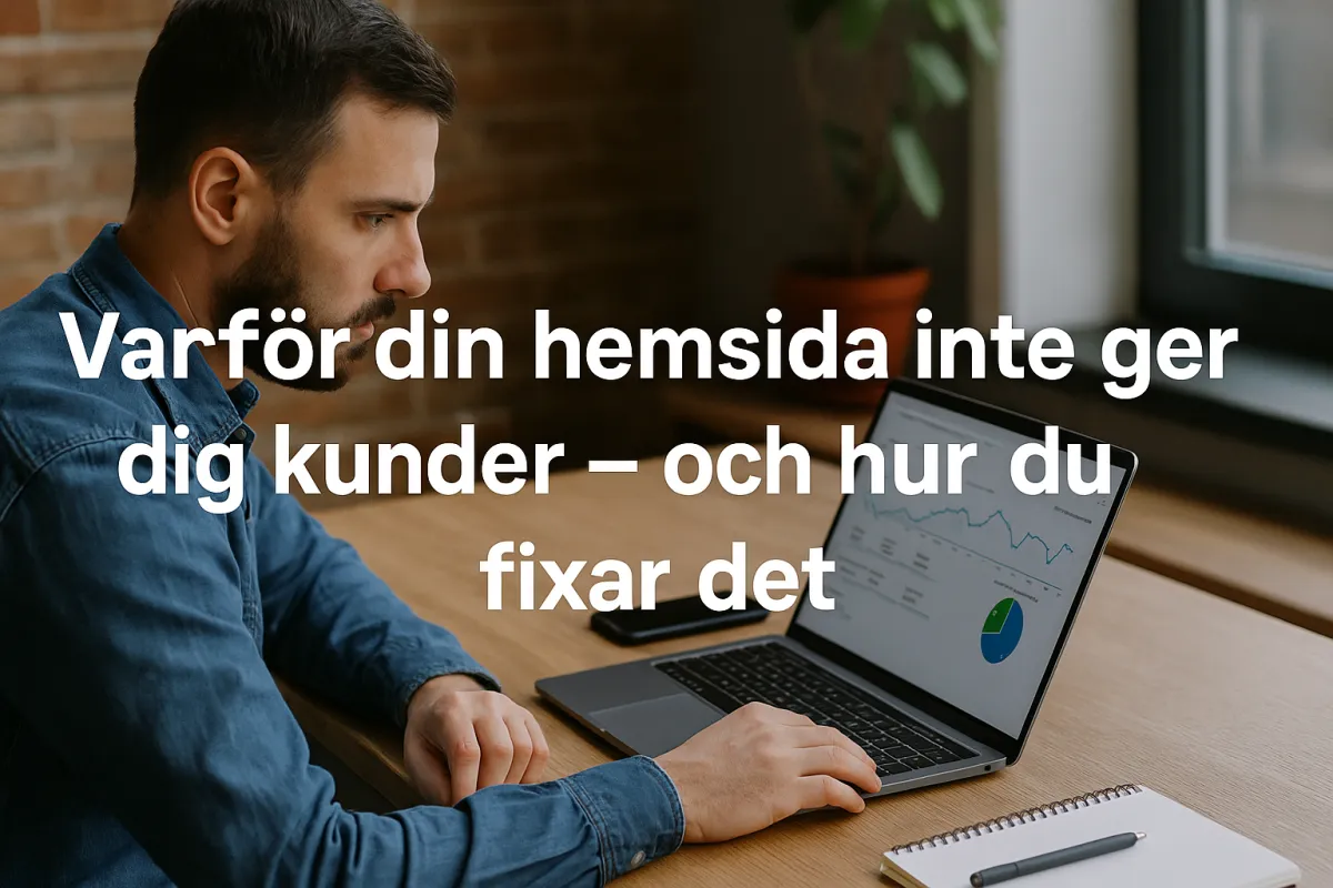 Varför din hemsida inte ger kunder (och hur du fixar det) – Tips för småföretag i Gävle