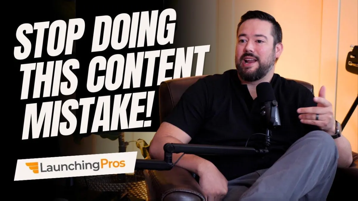 Isaac talking about a common content mistake.
