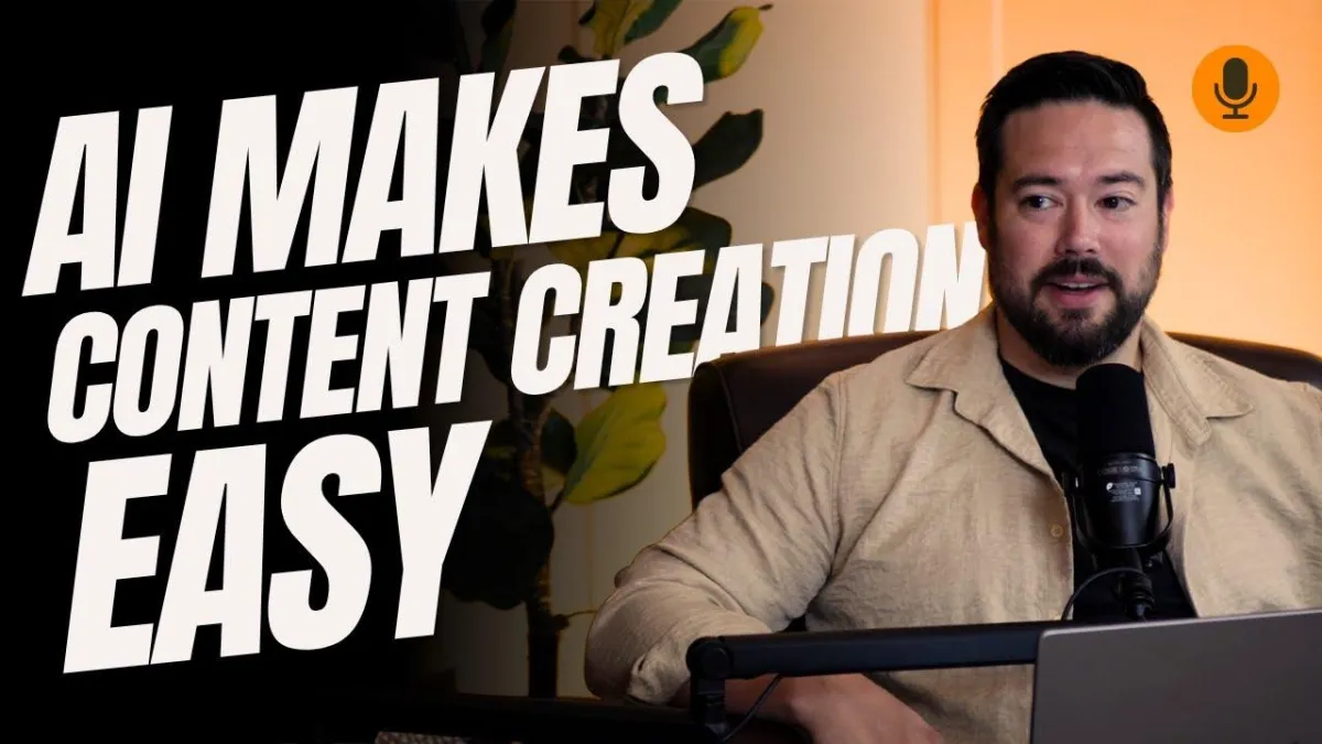 Isaac talking about how AI makes content creation easy