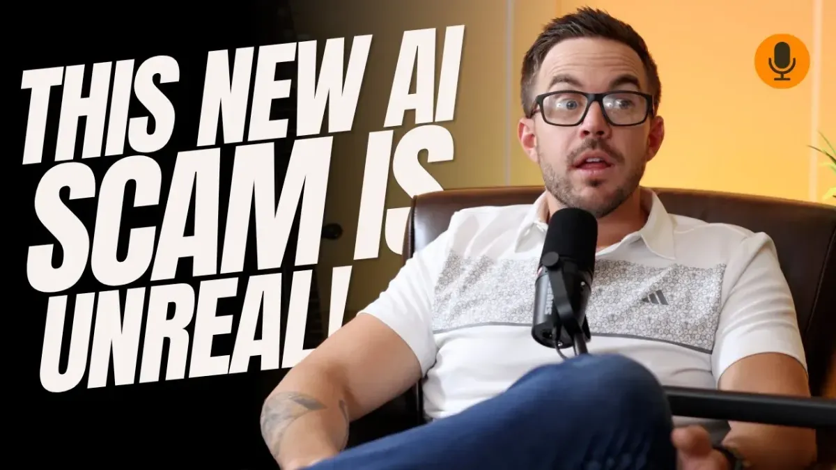 Jesse from Launching Pros talking with title saying This new AI scam is unreal