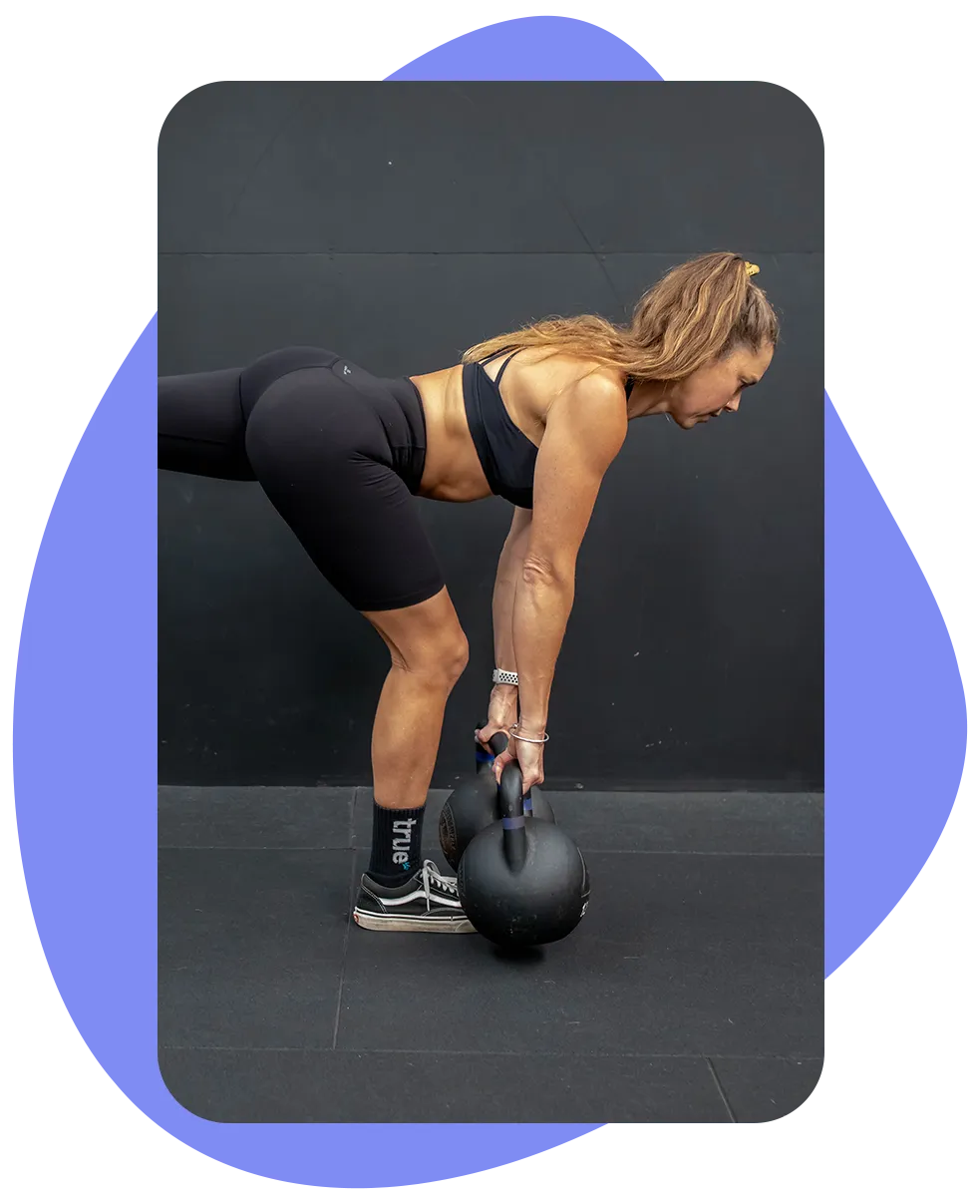Woman strength training