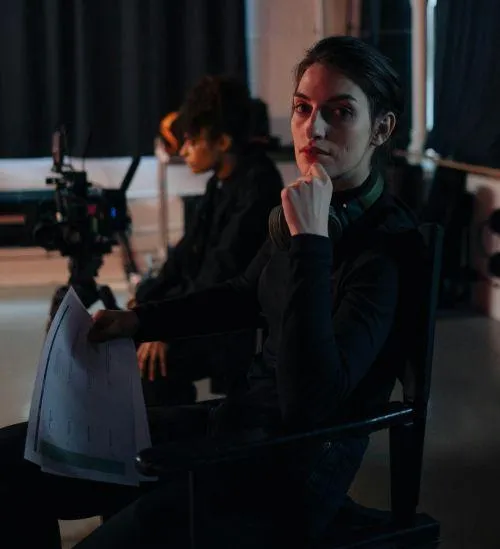 producer in chair