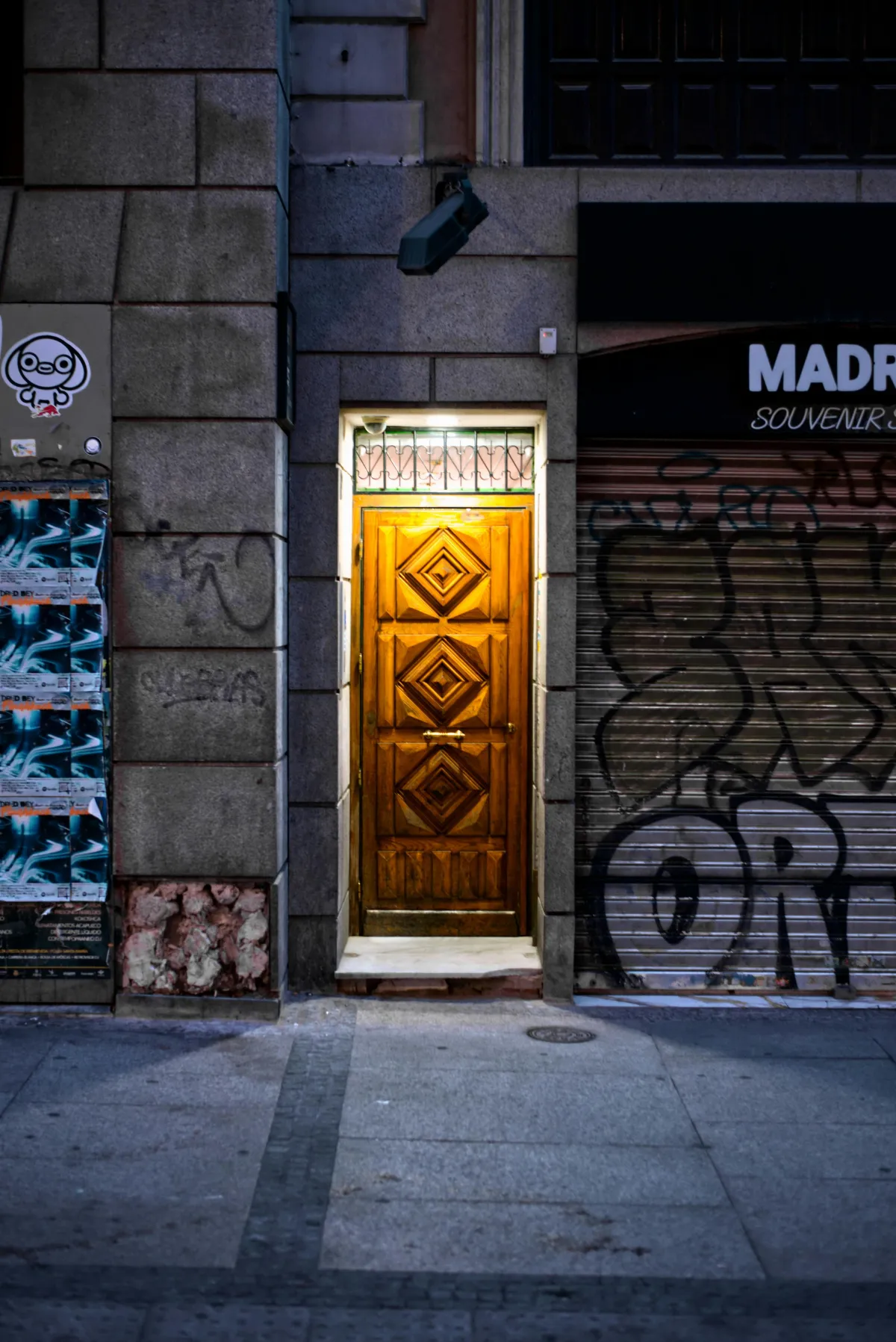 fancy door on not fancy street