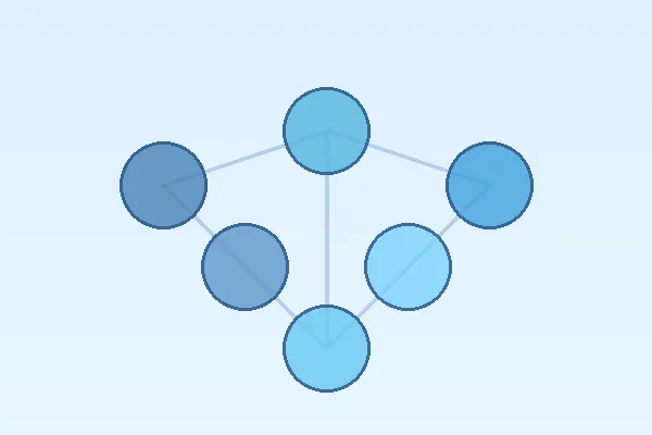 Connected circles network representing working out with friends