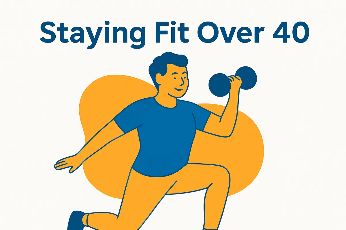 Illustration of a person exercising with a dumbbell