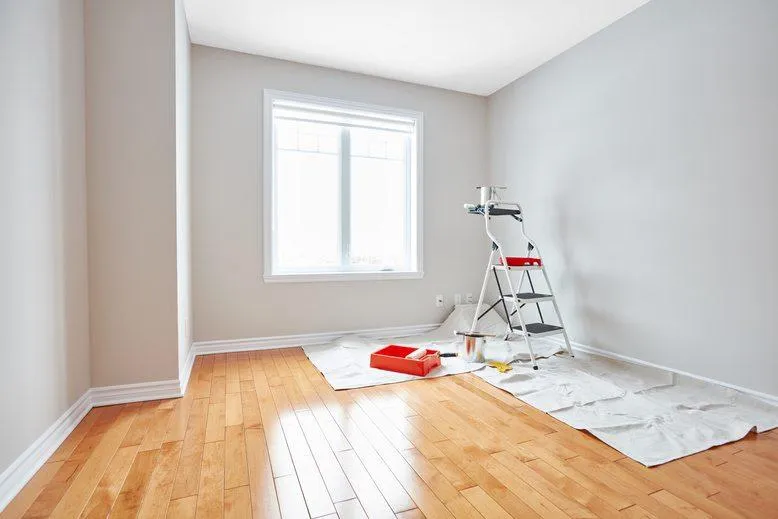 interior light grey house painting