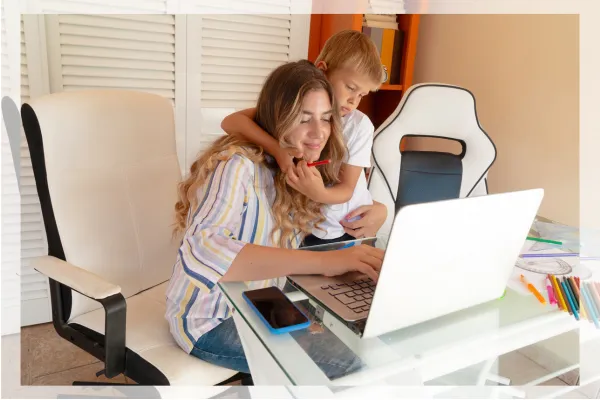 Busy business mom