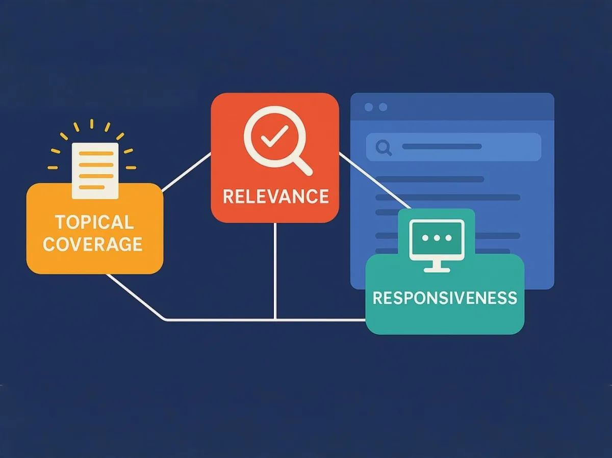 Topical Coverage, Relevance, dan Responsiveness dalam Micro Semantics: Fondasi Dominasi SERP Masa Kini