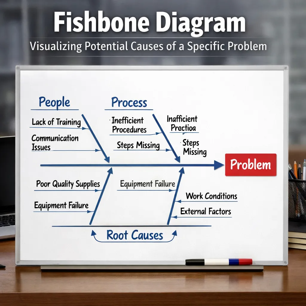Fishbone Diagram: Visualizing potential causes of a specific problem