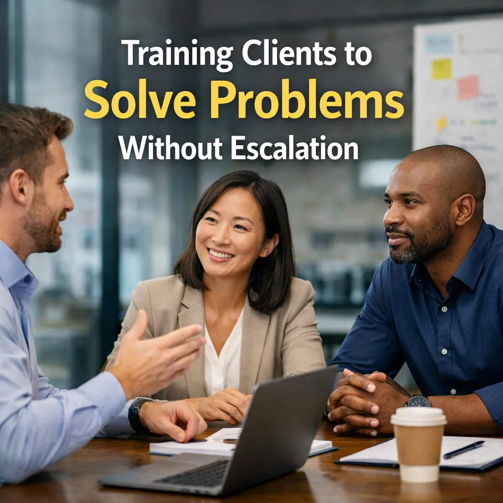 Training Clients to Solve Problems Without Escalation