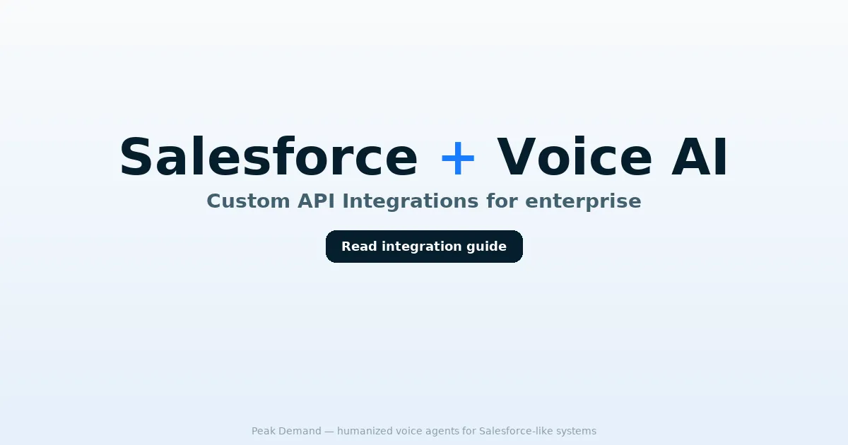 Integrate voice AI Salesforce: outage workflow from caller to case creation and dispatch