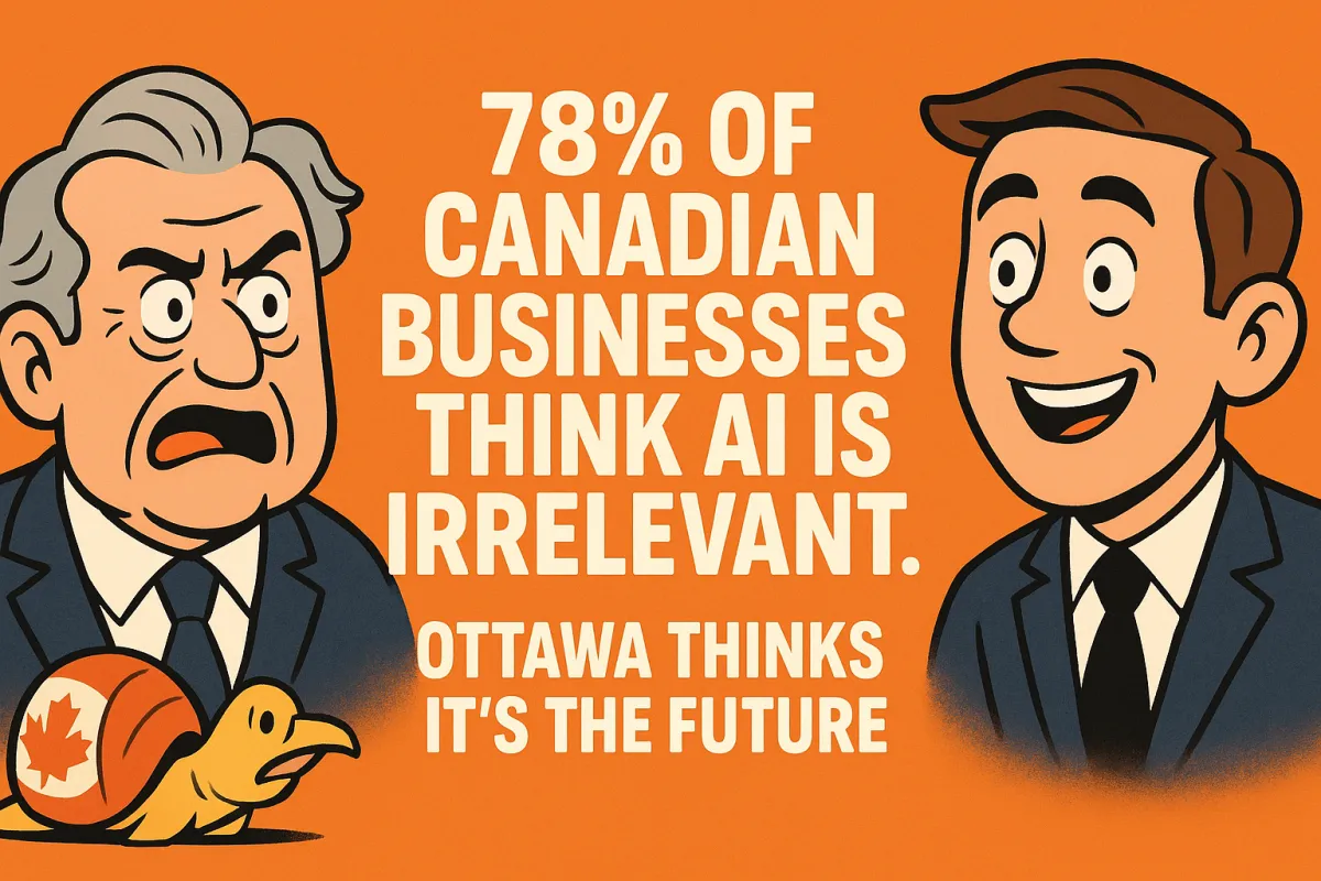78% of Canadian businesses dismiss AI while Ottawa builds ministry for future growth — AI adoption vs. stagnation in Canada