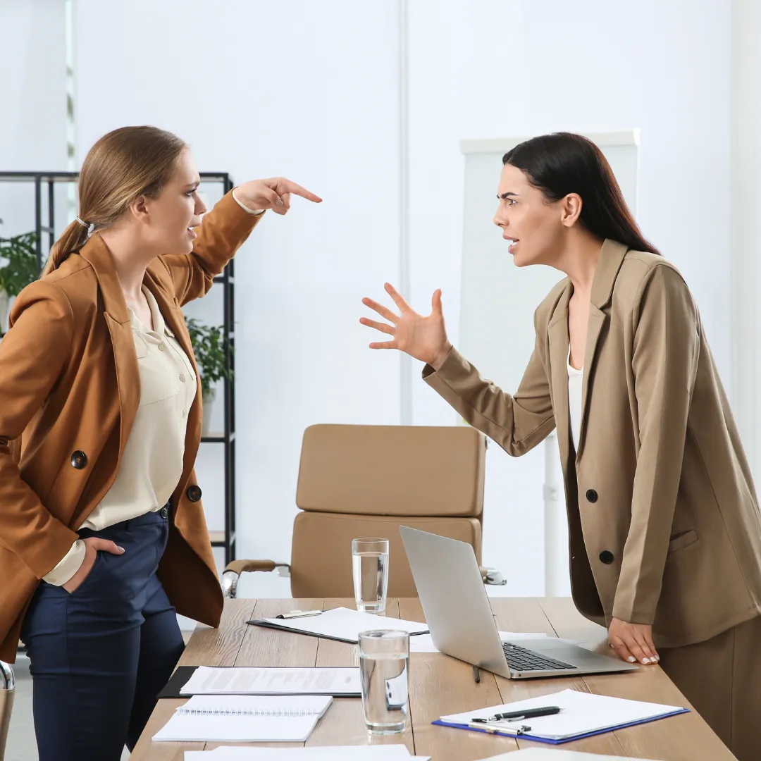 2 people arguing