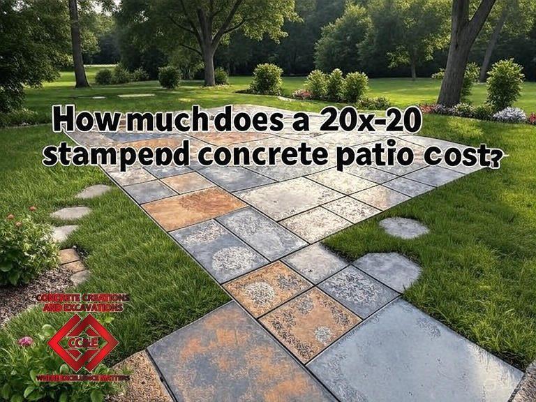 How much does a 20x20 stamped concrete patio cost?