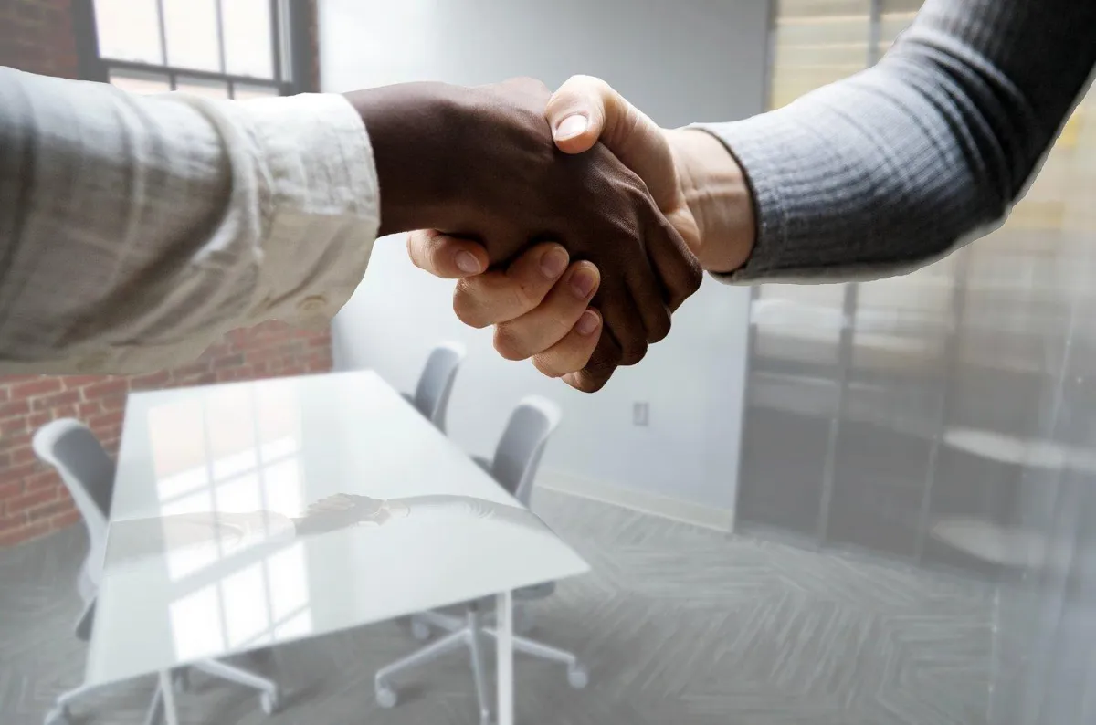 business people shaking hands