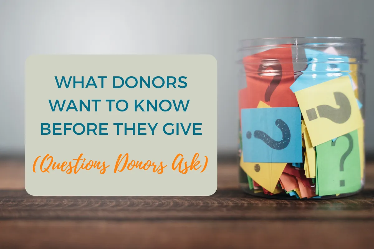 donation jar filled with question marks