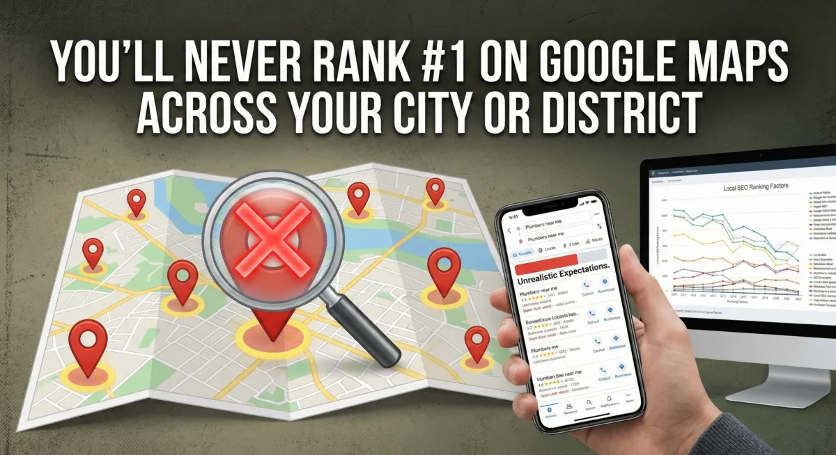   You’ll Never Rank #1 on Google Maps Across Your City Or District — And How Local Google Maps Rankings Actually Work in the UK