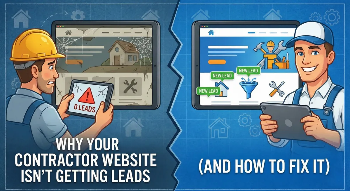 Why Your Contractor Website Isn’t Getting Leads (And How to Fix It)