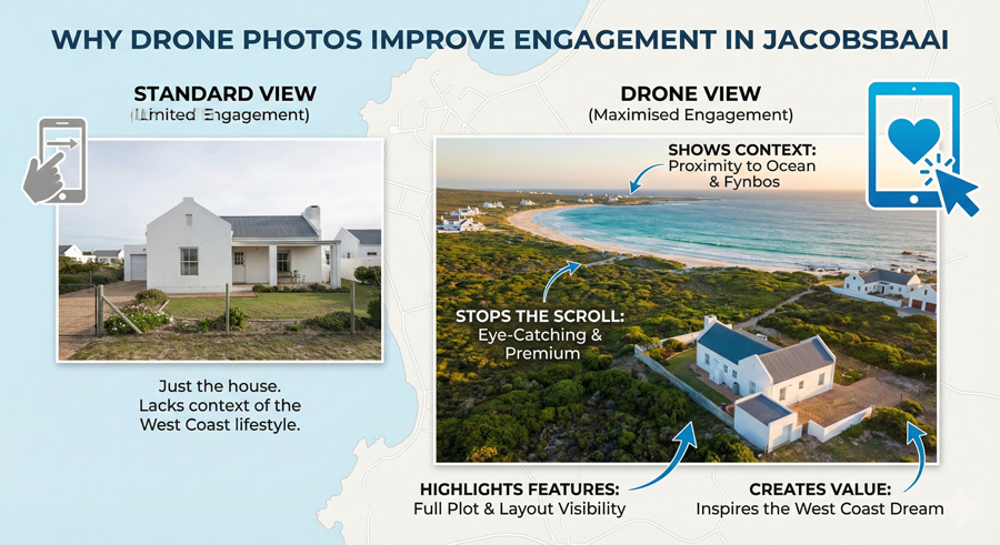 Why Drone Photos Improve Engagement on Property Listings in Jacobsbaai