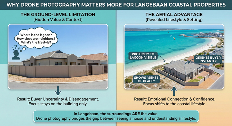 Why Drone Photography Matters More for Coastal Properties in Langebaan