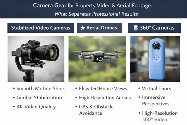 Camera Gear for Property Video & Aerial Footage: What Separates Professional Results
