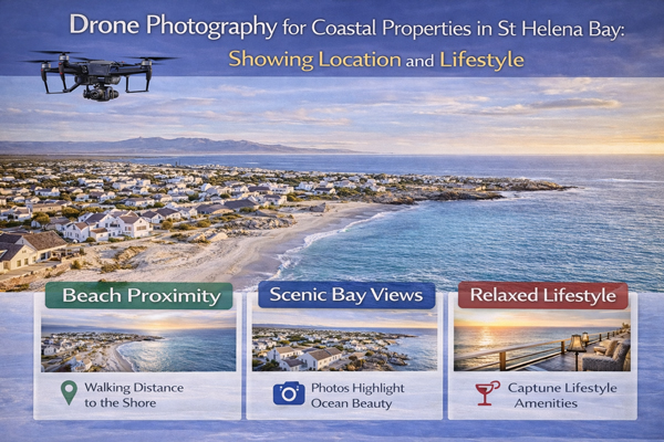 Drone Photography for Coastal Properties in St Helena Bay: Showing Location and Lifestyle