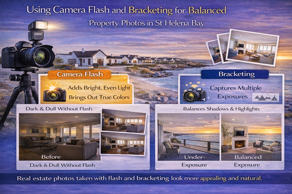 Using Camera Flash and Bracketing for Balanced Property Photos in St Helena Bay