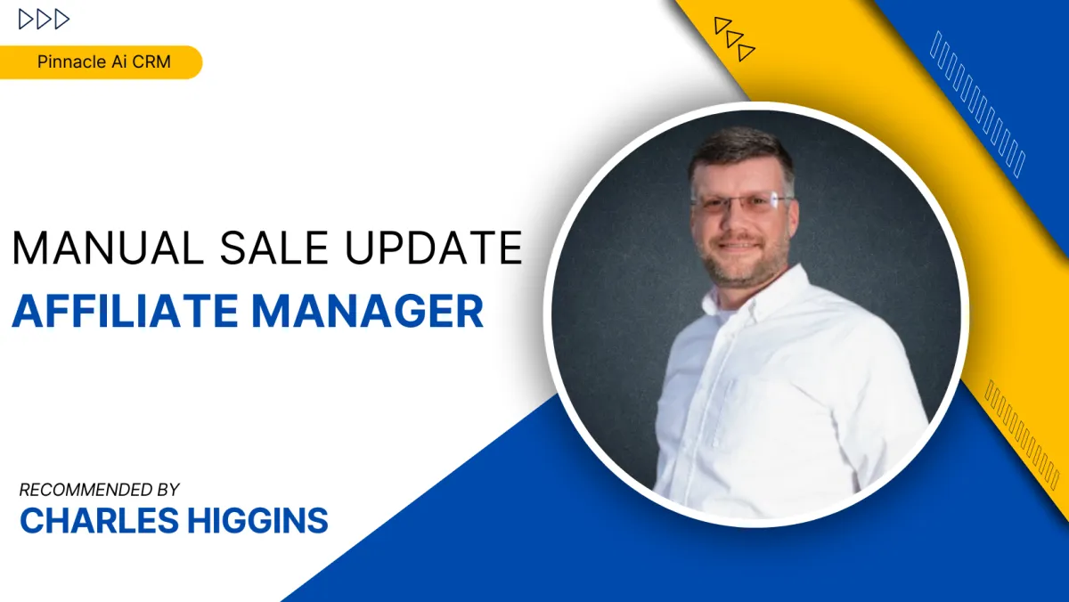 Manual sale update affiliate manager