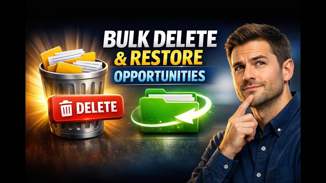 Bulk Delete Opportunities Safely: Restore Within 60 Days