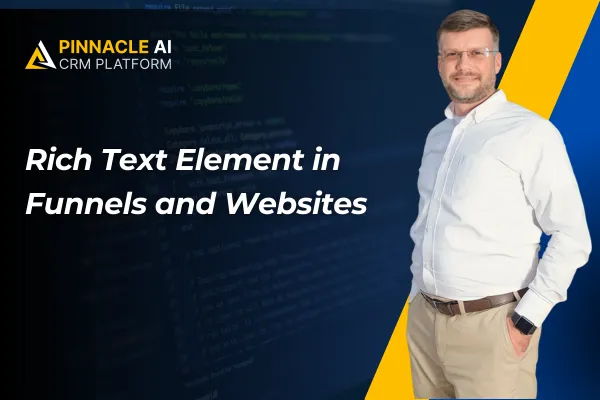 Rich Text Element in Funnels and Websites