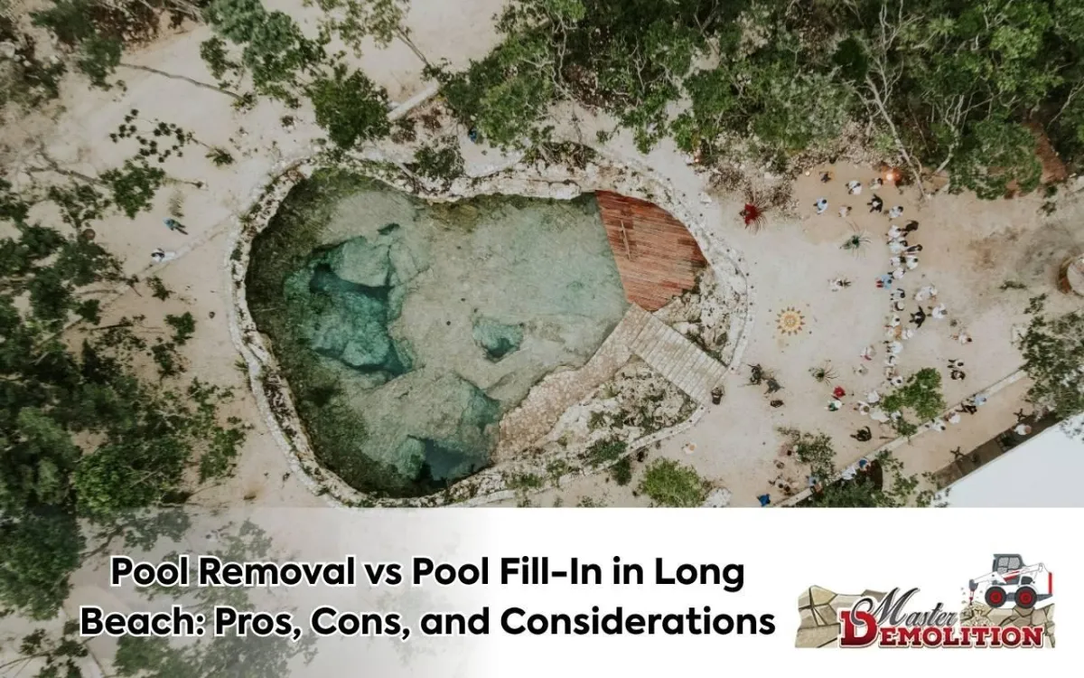 Pool removal vs pool fill-in Long Beach backyard transformation