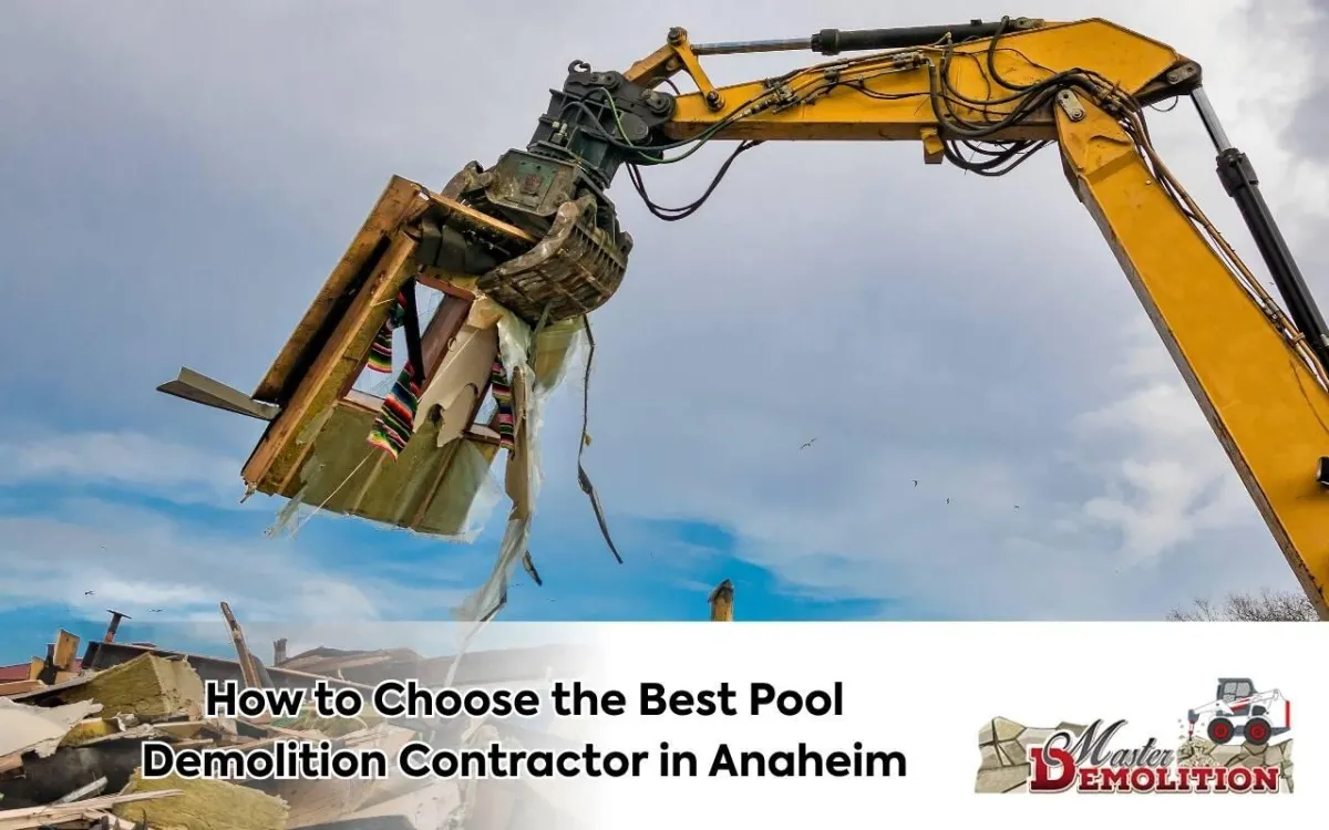 Best pool demolition contractor Anaheim backyard project