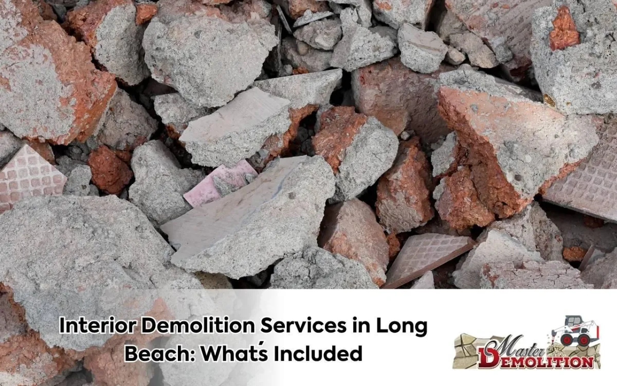 Wall demolition included in interior demolition services Long Beach