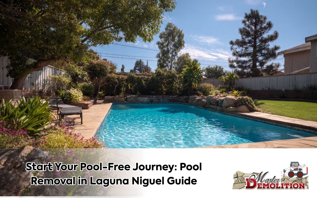 Pool Removal in Laguna Niguel Guide showing a backyard plan after pool removal