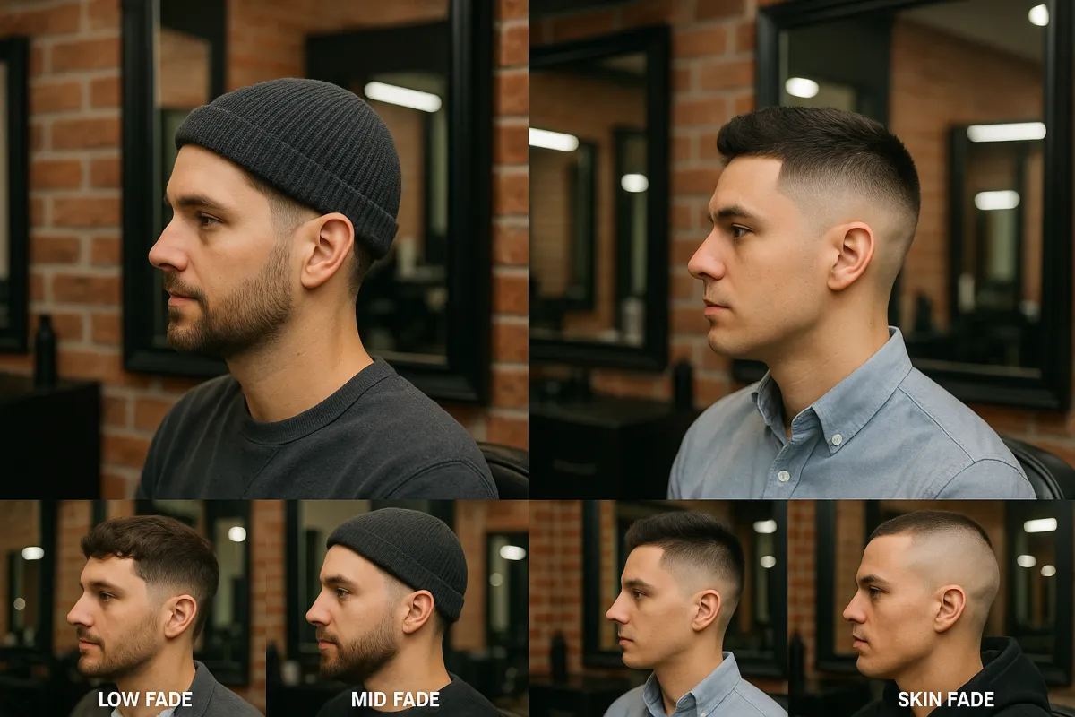 before and after pictures of a genteman that has just had a fresh skin fade in our luton barber shop