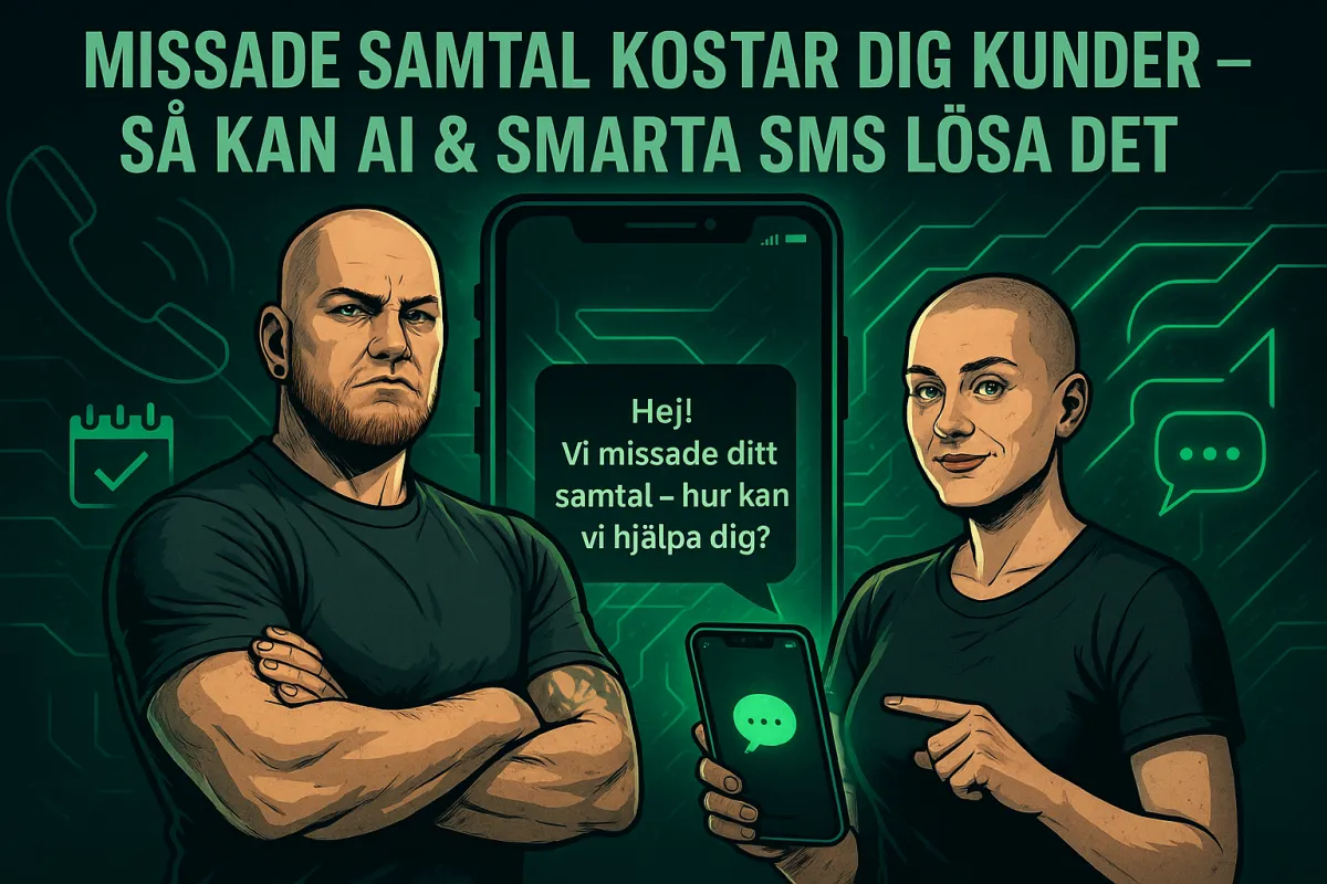 AI-receptionist & sms-påminnelser för fler bokningar