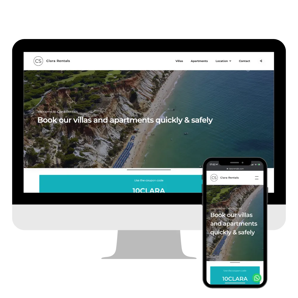 Clara Rentals: Professional Holiday Property Website Design