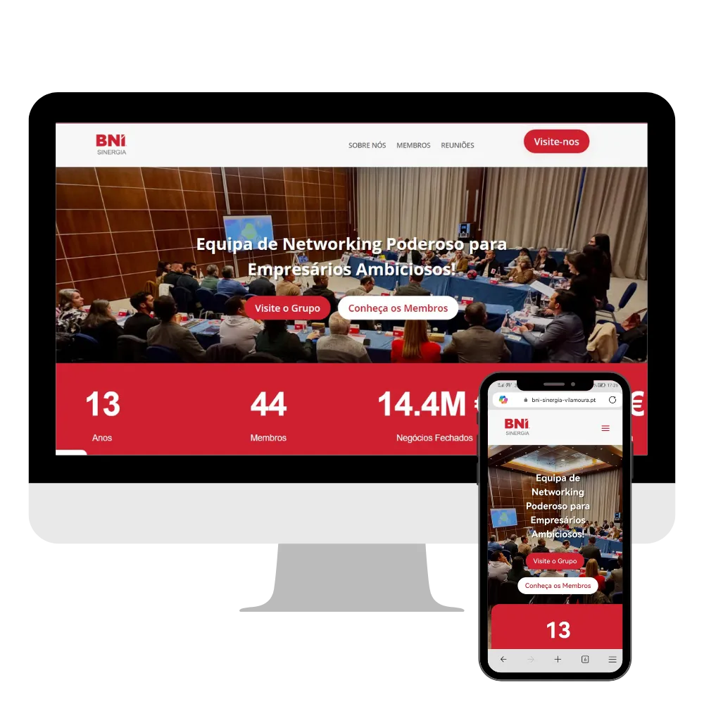 BNI Sinergia: Professional Networking Website Development