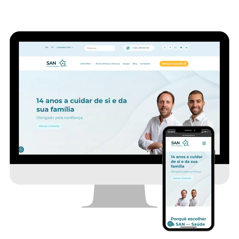 Clínica SAN: Modern Healthcare Website Transformation
