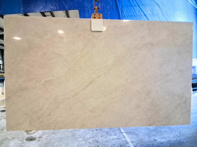 slabs of White Lace quartz fresh off the delivery truck