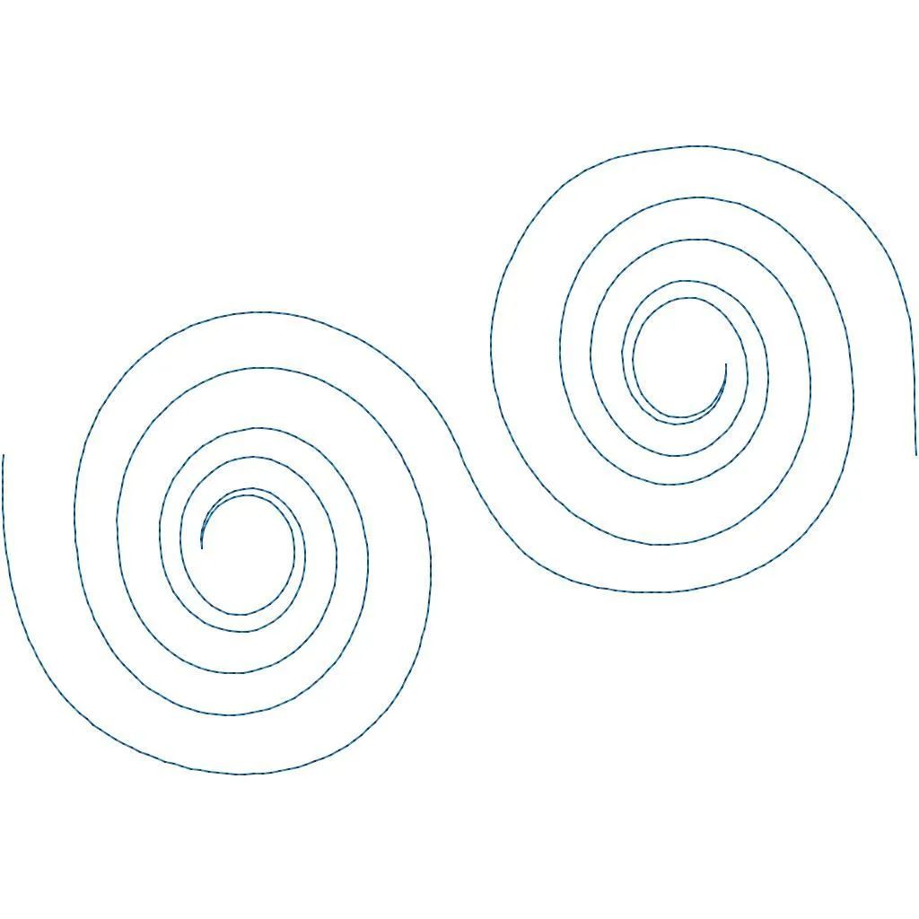 Modern quilting design with connected swirls.