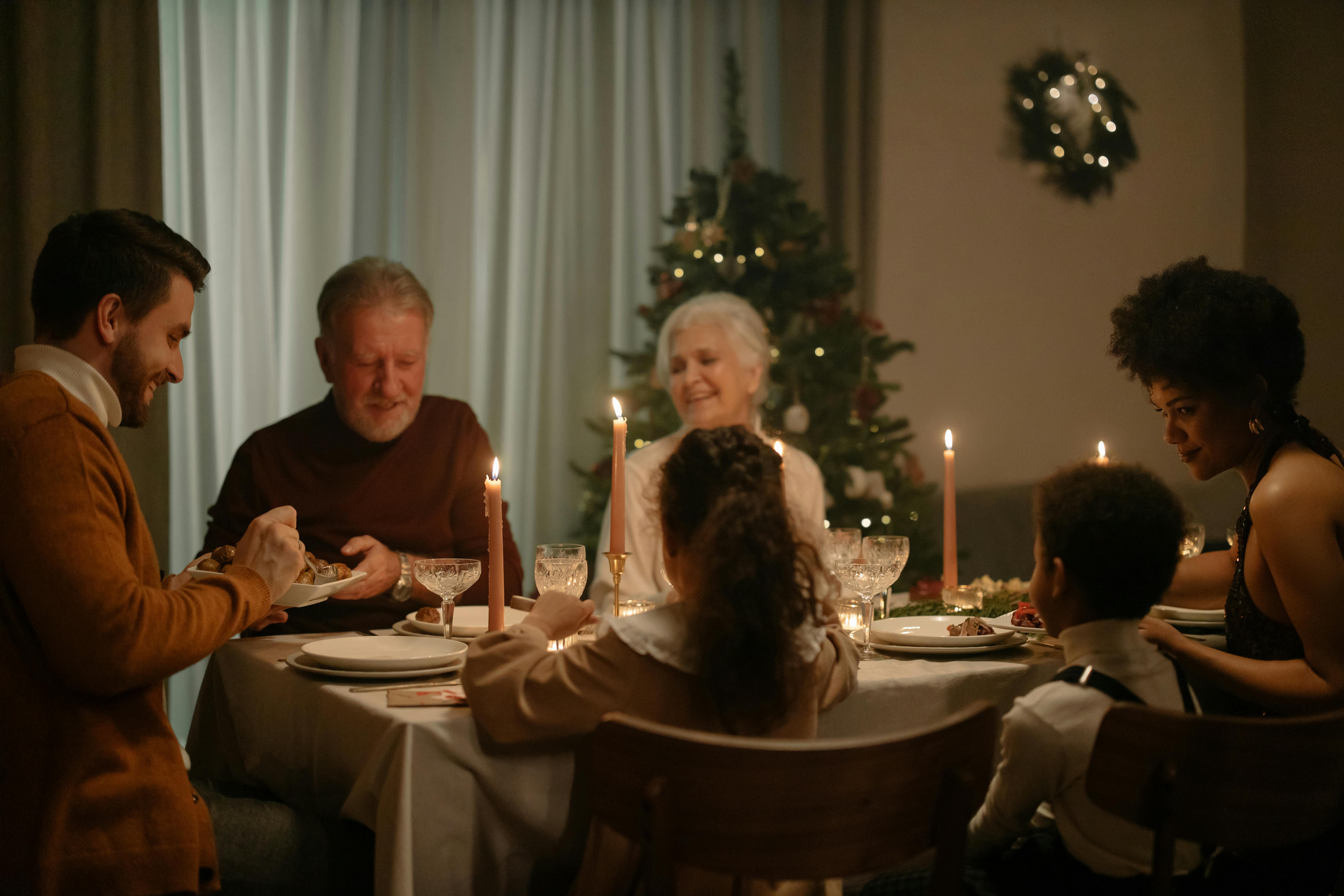 holiday gathering with aged parents