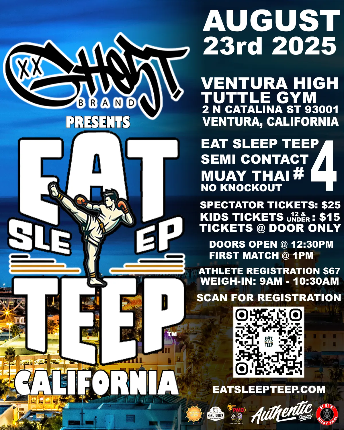 eat sleep teep image of a boxer kicking