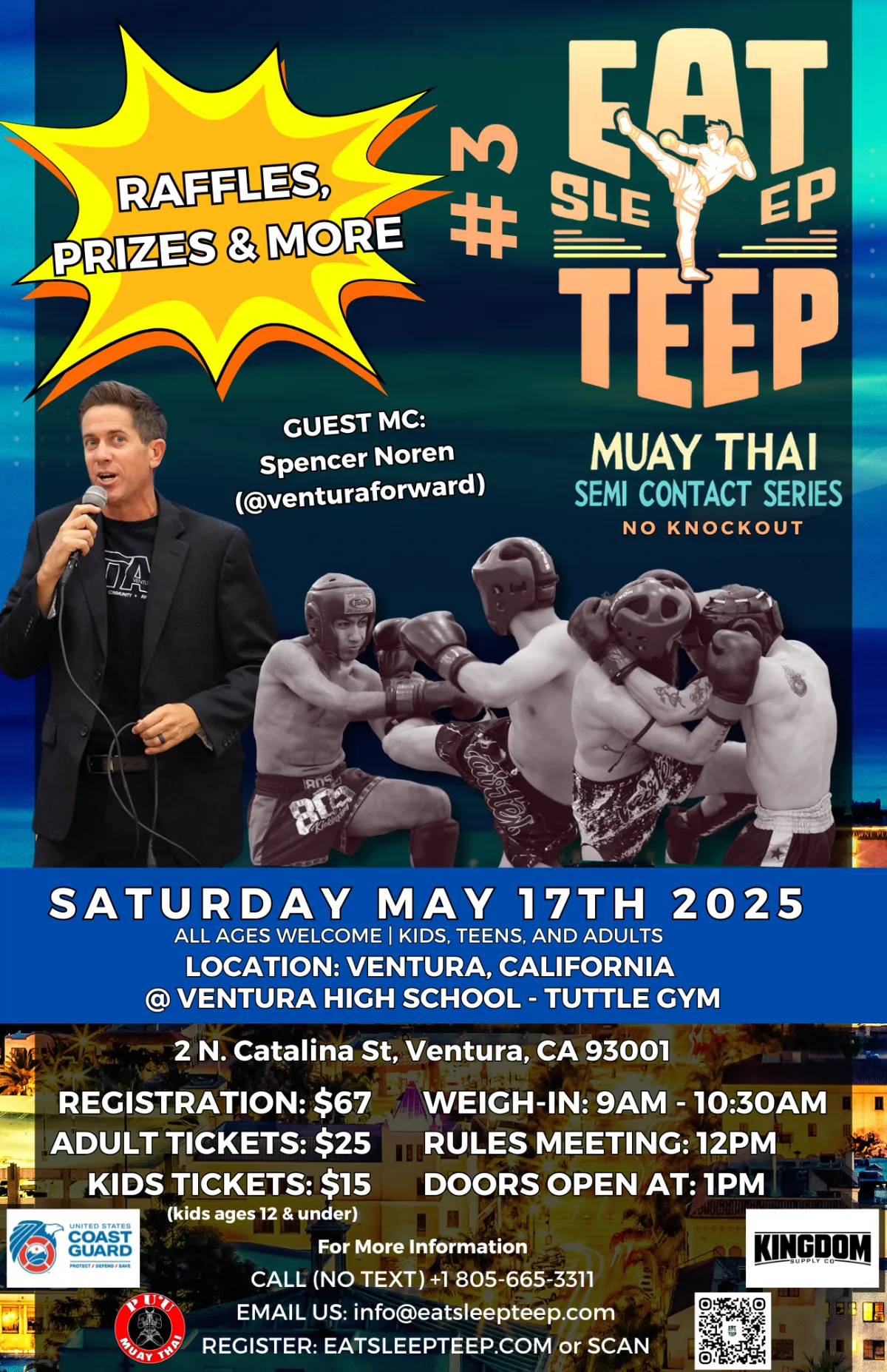 eat sleep teep image of a boxer kicking