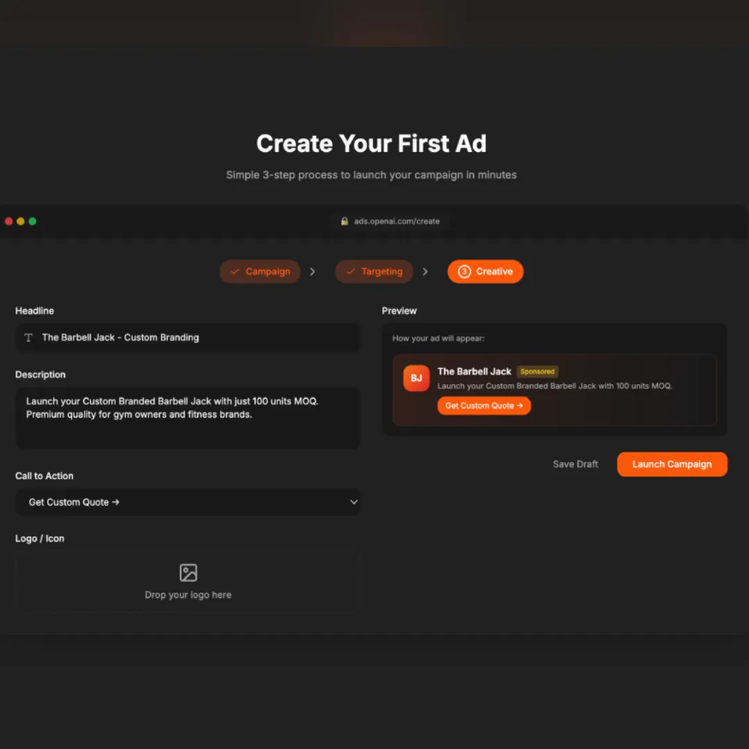 How to Create an Ad on ChatGPT