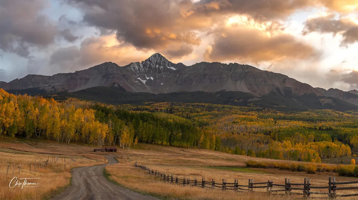 Wilson peak at Sunset