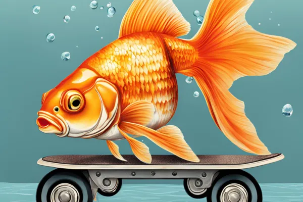 Goldfish on blades