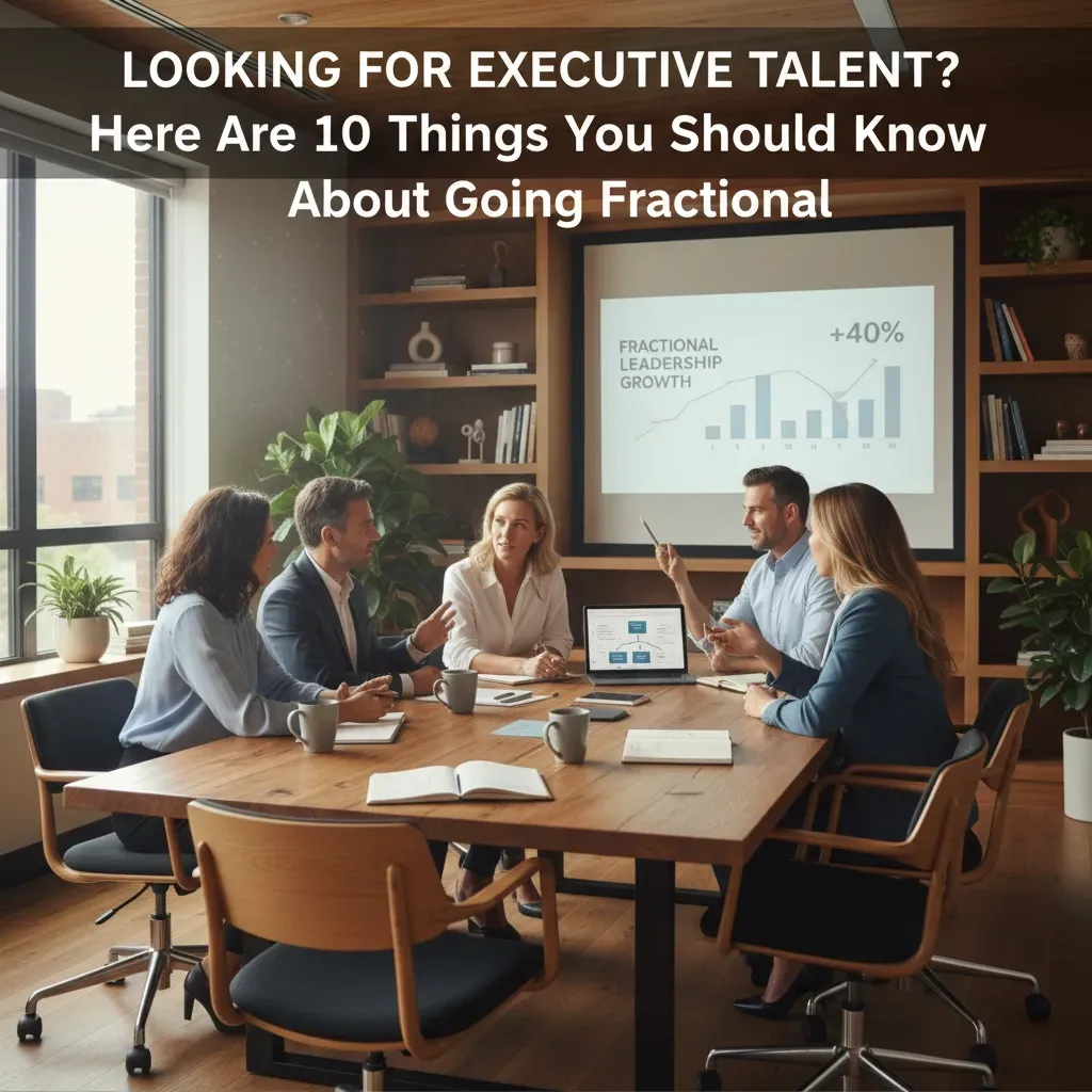 Looking For Executive Talent? Here Are 10 Things You Should Know About Going Fractional
